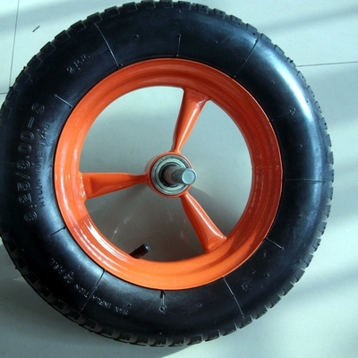 TR13 Wiel 3.00-8 van staalrim hard soft rubber wheel Penumatic Pu